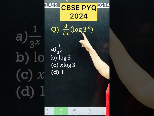 CBSE 2026 Differentiation PYQ 2024 Maths  Class 12 Maths #cbse2026 #maths #cbseboard #cbseclass12