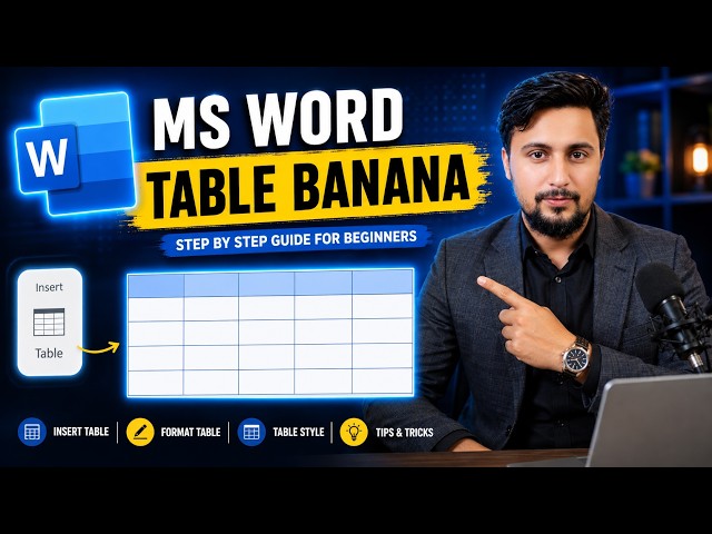 How to Insert Table in MS Word | Easy Tutorial for Beginners