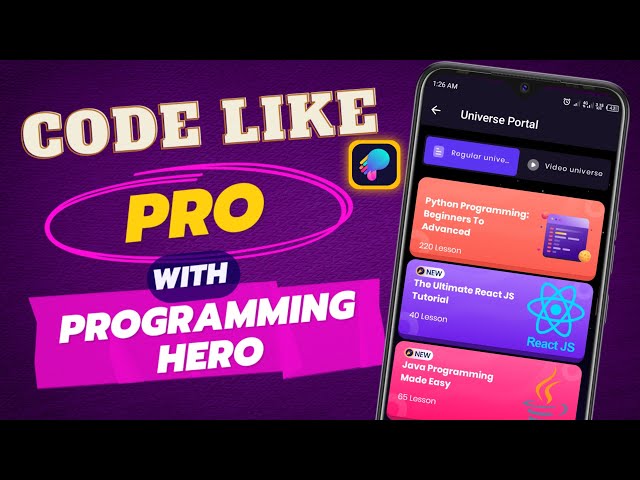 Programming Hero: The Best Programming Coding App for 2023 [Mobile Code Editor]