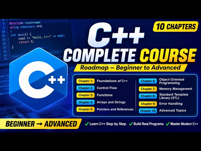 Complete C++ Course Roadmap | Learn C++ From Beginner to Advanced