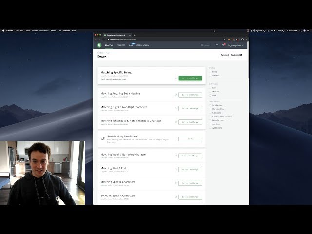 George Hotz | Programming | HackerRank | simple skills sunday regexes and reacts | twitchtactoe IPFS
