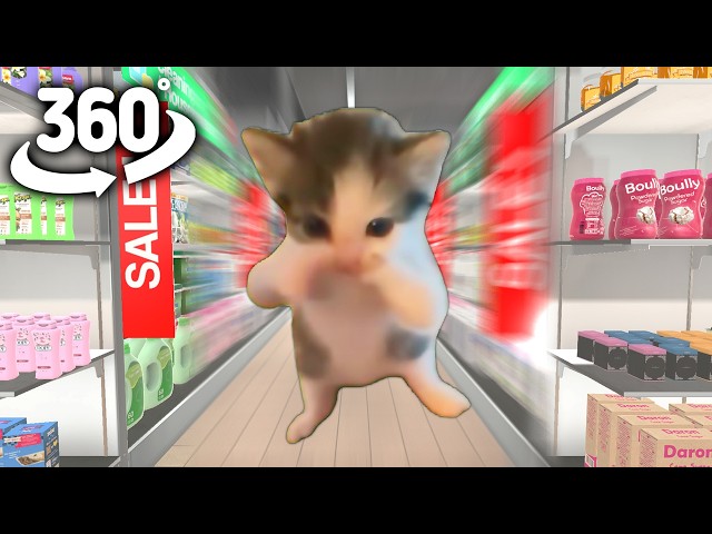 Scuba Cat in Supermarket! | 360° VR Animation