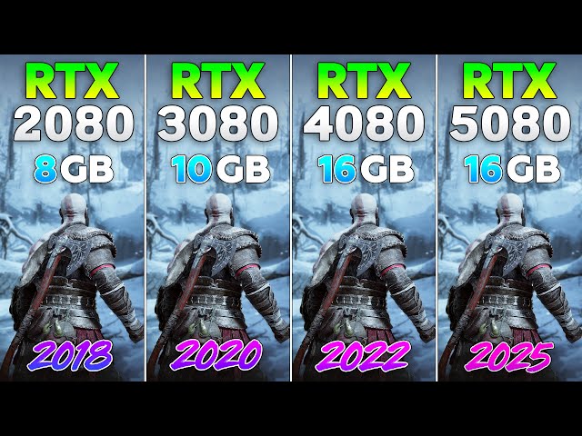 RTX 2080 vs RTX 3080 vs RTX 4080 vs RTX 5080 - Test in 9 Games