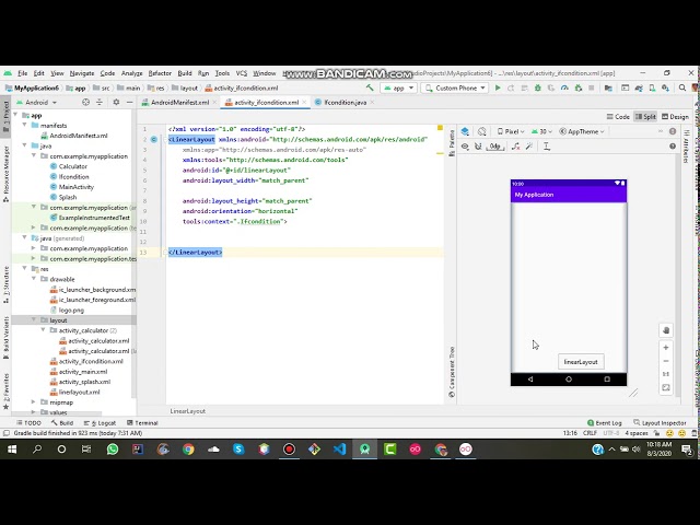 Conversion of constrainlayout to linearlayout