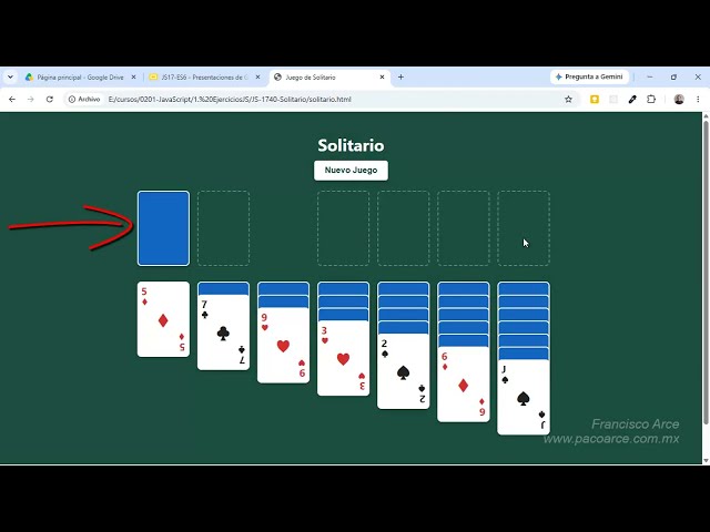 Ejemplo de ES6: Solitario HTML