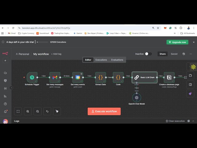 Complete Personal Productivity Automation with n8n, OpenAI & Notion