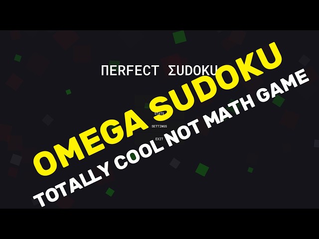 Yet another Sudoku Game, or is it? - Omega Sudoku Devlog #1