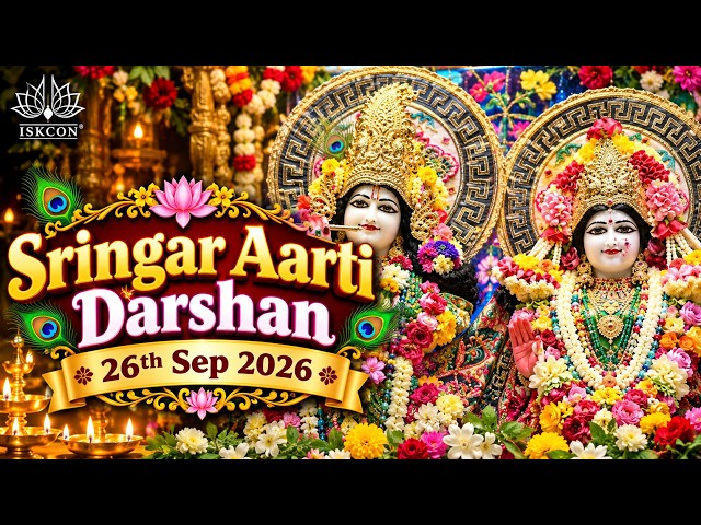 Sringar Aarti Darshan 26th Sep 2026 Sri Sri Radha Rasabihariji Temple