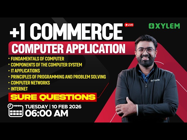Plus One Commerce Model Exam - Computer Application | Sure Questions | Xylem Plus One Commerce