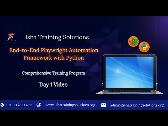 Playwright with Python Day 1 on 24th December 2025. Pls call/WhatsApp us +91-9052903733 to enroll