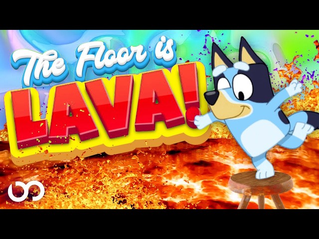 Bluey Floor is Lava | Freeze Dance | Brain Break | Just Dance