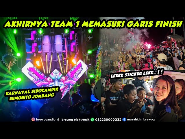BREWOG AUDIO TEAM 1 CROSSES THE FINISH LINE AT THE SIDOKAMPIR SUMOBITO JOMBANG CARNIVAL