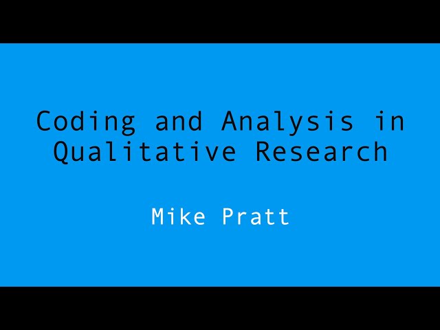 Coding and Analysis in Qualitative Research
