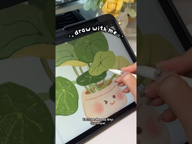 Procreate Tutorial: Sketching & Coloring a Plant from Photo |Digital Illustration (Procreate Tips)