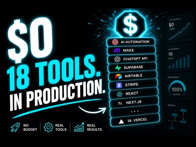 Free AI Stack to Production: 18 Tools, $0/Month — FastAPI, LangGraph & More