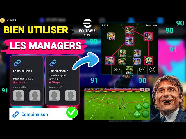 How to Use DOUBLE COMBINATION MANAGERS in eFootball 2027 Mobile | Play Like a Pro