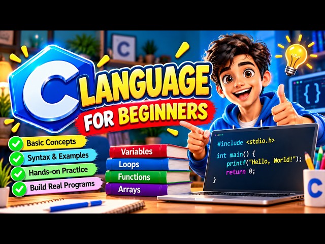 C Language for Beginners 🔥 | Learn C Programming from Scratch | Full Course