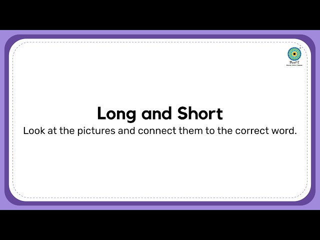 Long and Short - Sr. KG #learning #education #mathconcepts #revision #worksheet #srkg #longshort