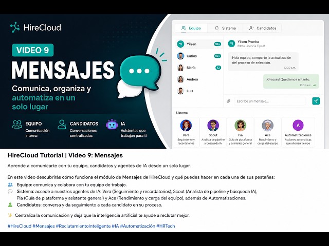 HireCloud Tutorial | Video #9: Mensajes | Cómo usar el módulo de Mensajes en HireCloud
