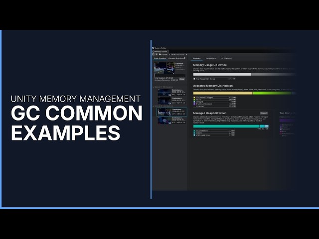 GC in Unity - Two Common Examples | Unity Memory Management Course