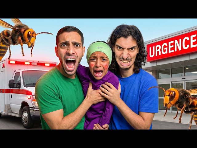 MYRIAM S'est Fait PIQUÉ PAR une ABEILLE GÉANTE , ON va a L'HOPITAL EN URGENCE ?😨