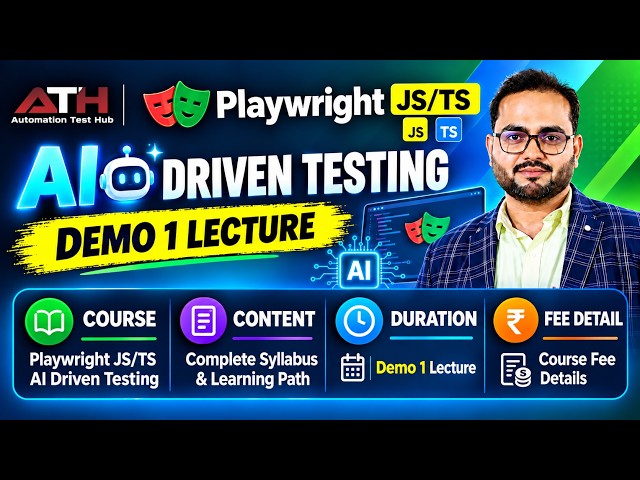 🚀 Master Playwright JS/TS + AI Driven Testing | Build Next-Gen Automation Skills🤖| Free Demo Lecture