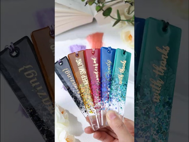 Want to make a bling-bling resin bookmark? 🌈