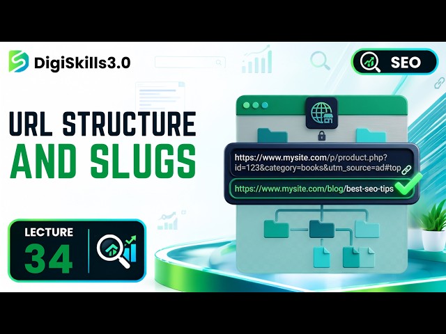 URL Structure & Slug Optimization Best Practices | SEO | Lec 34 | DigiSkills 3.0