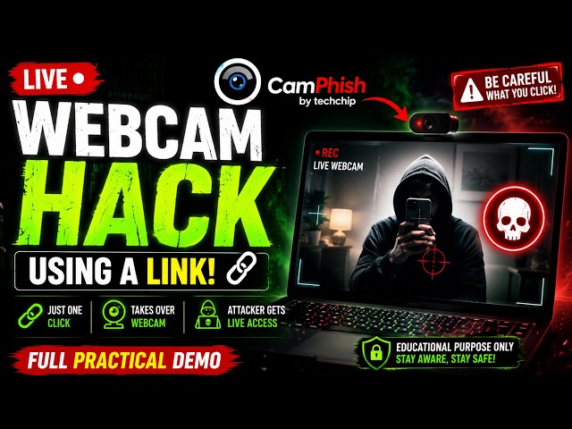 Live Webcam Phishing Demo with CamPhish | Educational Cybersecurity Lab | Kali Linux Tutorial #hack