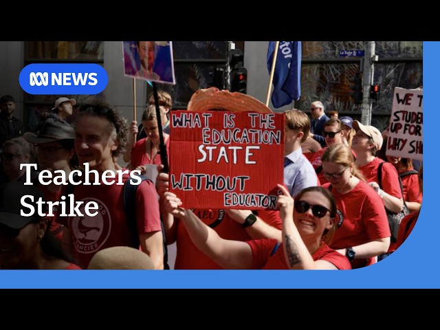 Victorian teachers strike for second time this year | ABC NEWS