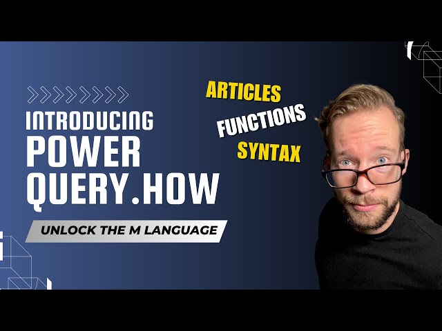 Introducing Power Query How (Master the M language)