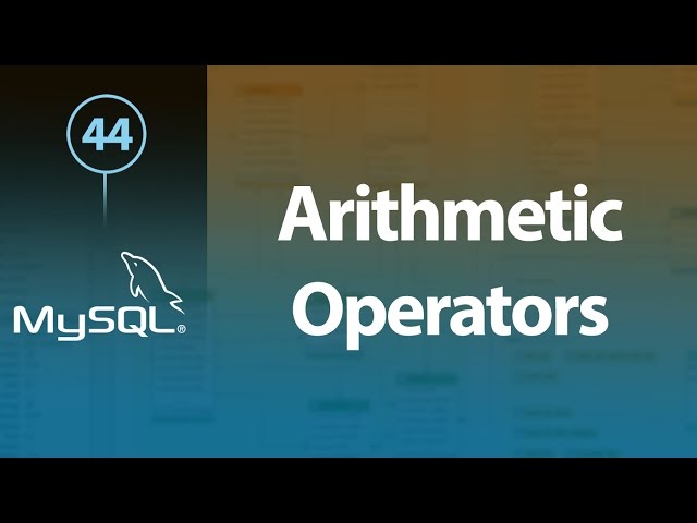 Learn MySQL in Arabic #44 - Arithmetic Operators