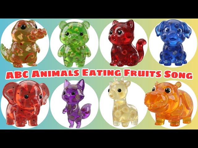 ABC Animals Eating Fruits Song 🍎🐶 A–Z Animal Sounds & Fun Learning for Kids | Hiss Hiss Kids Song