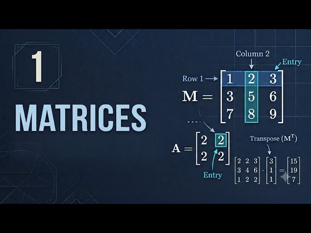 Linear Algebra #1 | Matrix Operations: Addition, Subtraction, Transpose & Trace