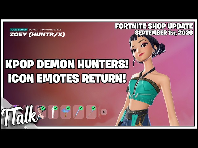 Fortnite Shop KPOP DEMON HUNTERS AND MORE! [September 1st, 2026] (Fortnite Chapter 7)