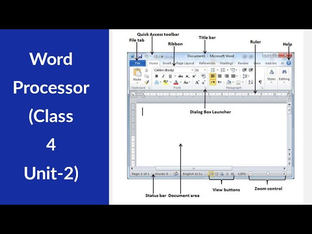 word processor class 4 unit 2 || computer class 4