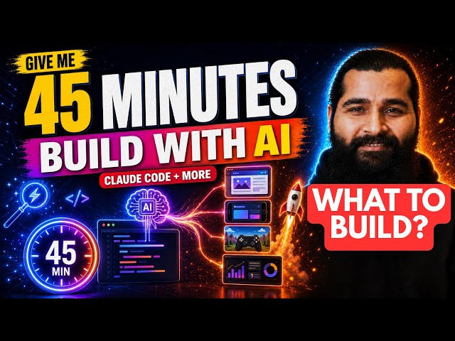 Give me 45 minutes, I will teach you what to build using AI tools | Claude Code & More!