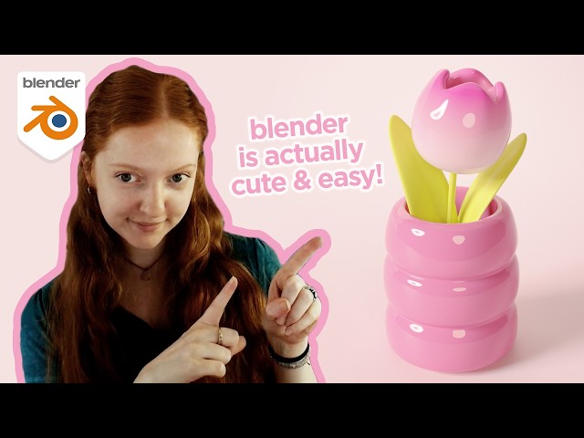 Cute Blender Tulip Tutorial (beginner friendly)!