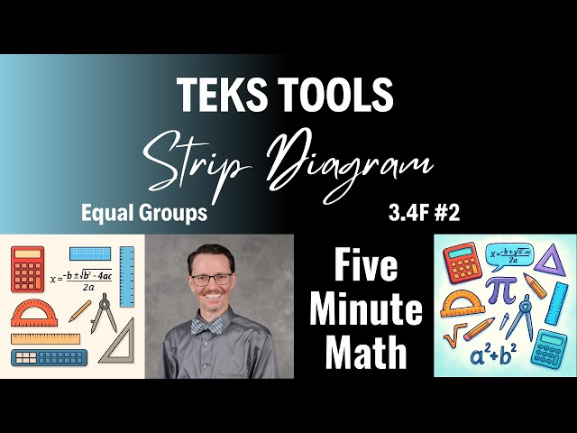 TEKS Tools Strip Diagram: Equal Groups (3.4F #2)