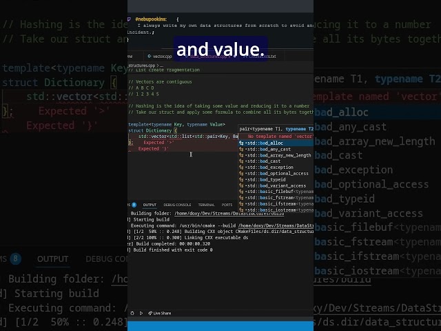 Dictionary #datastructures #cpp #gamedev #vtuber