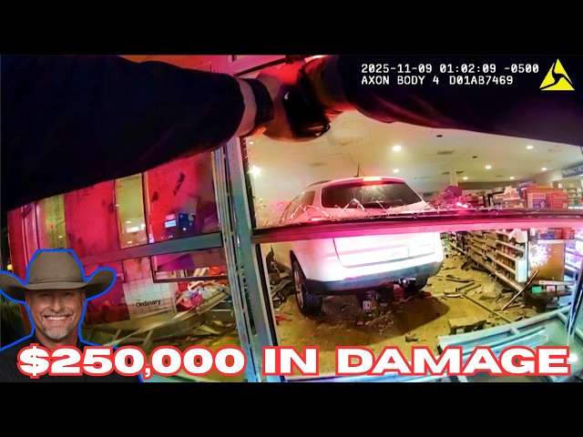 Woman Plows Through Store While Fleeing