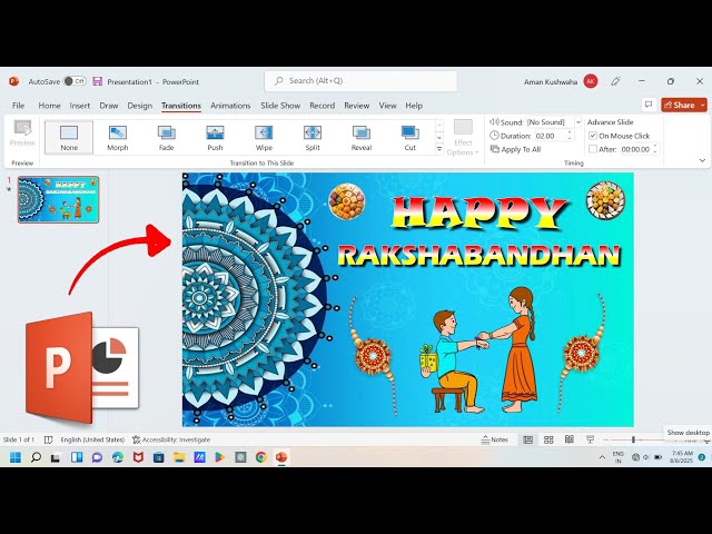 Rakshabandhan Presentation in MS Powerpoint | How To Make Raksha Bandhan Powerpoint Animation