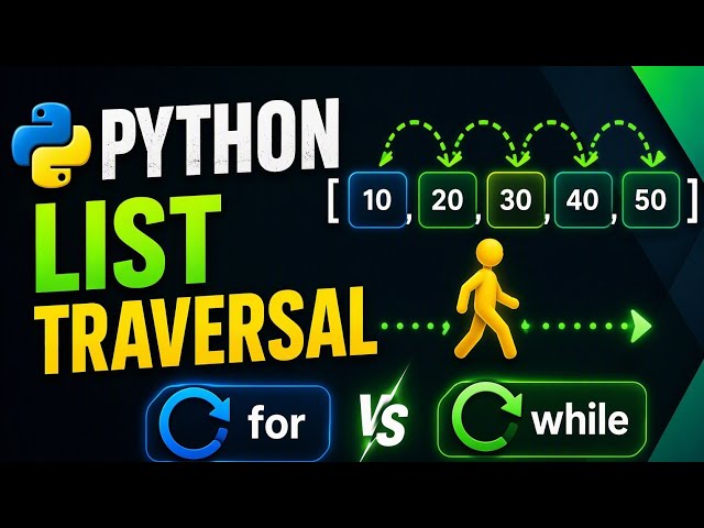 Python List Traversal Explained | for Loop vs while Loop | Easy
