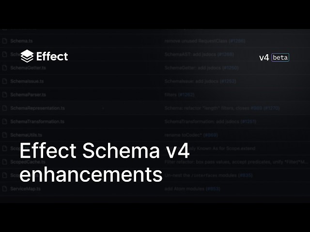 Effect Schema v4 improvements and comparisons | Effect v4 Beta 🚀