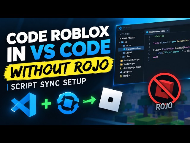 Code Roblox in VS Code Without Rojo | Script Sync Setup