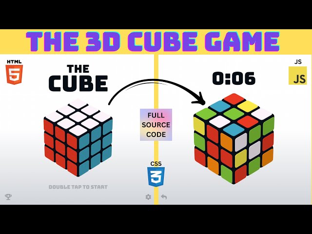 Interactive 3D Cube Game | HTML, CSS, JS | Code Overview