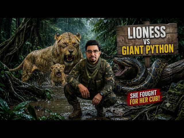 Lioness Fights Giant Python to Save Her Cub | Emotional Wildlife Documentary 4K | Imran Wildlife TV