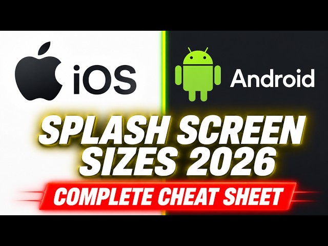 Splash Screen Size & Dimensions for iOS & Android in 2026 — The Complete Cheat Sheet