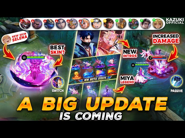 BIG UPDATE: 7 NEW SKINS | 14 BUFF/NERF | MIYA LEGEND REVAMP | ASPIRANTS 5 & NEW BATTLEFIELD EFFECTS