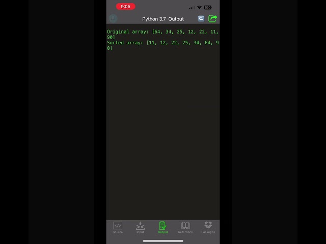 Bubble sort algorithm -Python
